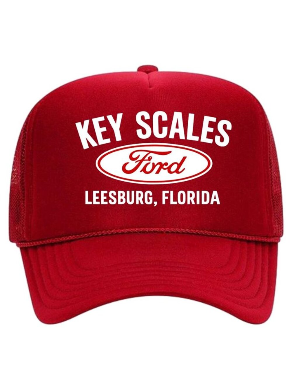 Ford Trucker Hat Red Mesh Snapback Cap USA Printed Premium Foam Baseball Hat NWO